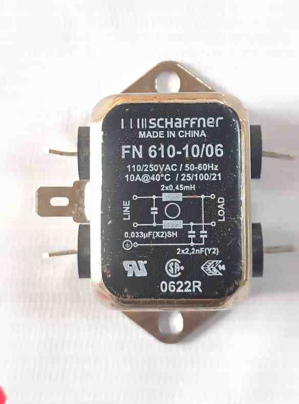 SCHAFFNER FN 610-10/06 POWER LINE FILTER 110/250 VAC 50/60 Hz 10A